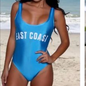 Women’s one piece bathing suit.